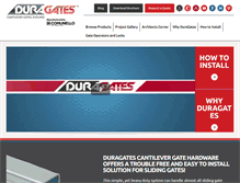 Tablet Screenshot of duragates.com